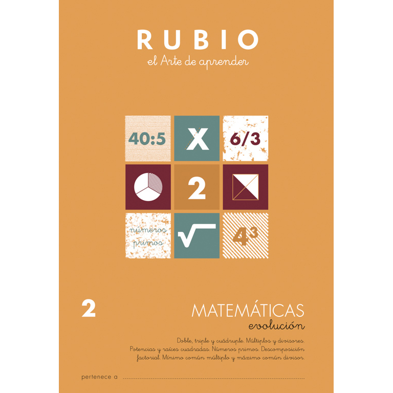 Cuaderno Rubio Matematica Evolution 2 10 unidades